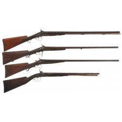 Four Antique Side by Side Shotguns