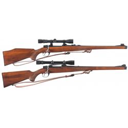 Two Scoped Bolt Action Rifles