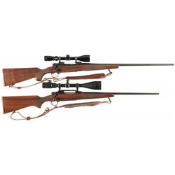 Two Scoped Winchester Bolt Action Rifles