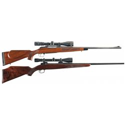 Two Scoped Left Hand Bolt Action Rifles