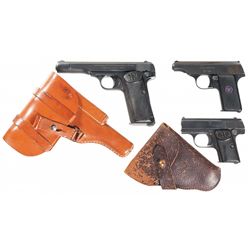 Three Semi-Automatic European Pistols