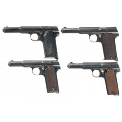 Four Astra Semi-Automatic Pistols