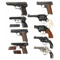 Five Semi-Automatic Pistols and Four Double Action Revolvers
