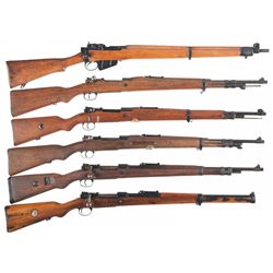 Six Bolt Action Military Rifles