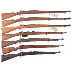 Seven Military Bolt Action Rifles