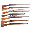 Image 1 : Seven Bolt Action Military Rifles