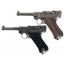 Two Luger Semi-Automatic Pistols