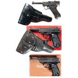 Three German Semi-Automatic Pistols