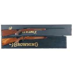Two Browning Bolt Action Rifles with Original Boxes