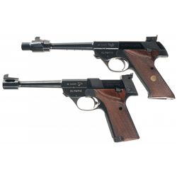Two High Standard Olympic Semi-Automatic Target Pistols