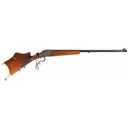 Engraved Aydt Single Shot Falling Block Schuetzen Rifle
