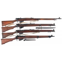 Four Enfield Rifles