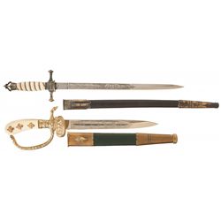 One Dagger and One Hunting Cutlass