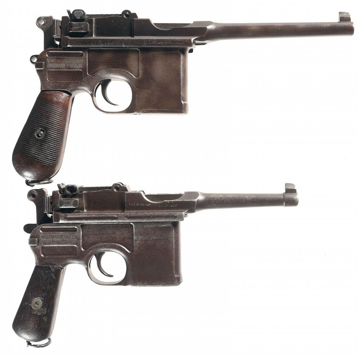 Collector's Lot of Two Mauser Broom Handle Pistols