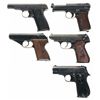 Image 1 : Five Semi-Automatic Pistols