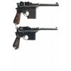 Image 2 : Two Broomhandle Semi-Automatic Pistols