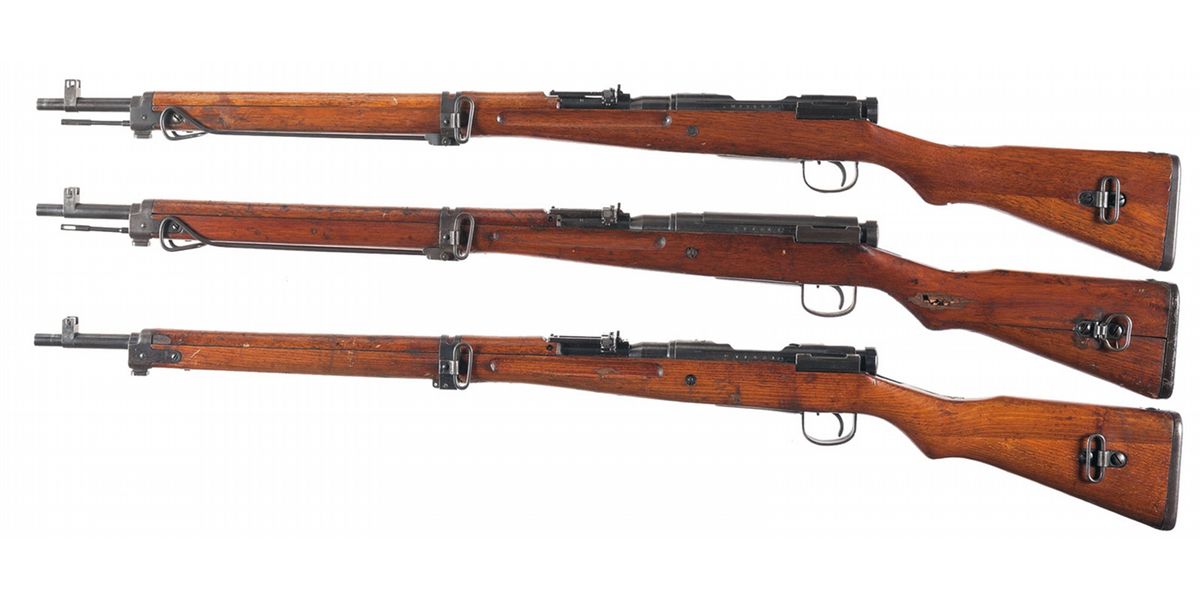 Three Japanese Arisaka Type 99 Bolt Action Rifles
