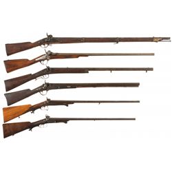 Six Antique Long Guns