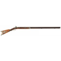 J. Harder & Son Pennsylvania Half Stock Percussion Rifle with Silver Furniture