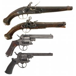 Four Antique European Handguns