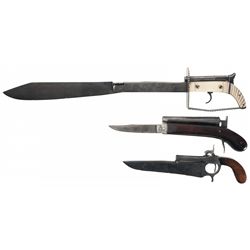 Collector's Lot of Three Bladed Percussion Pistols