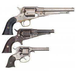 Three Remington Percussion Revolvers