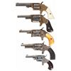 Image 2 : Five Antique Spur Trigger Revolvers