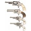 Image 1 : Four Antique Spur Trigger Revolvers