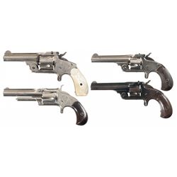 Collector's Lot of Four Antique Smith & Wesson Single Action Revolvers