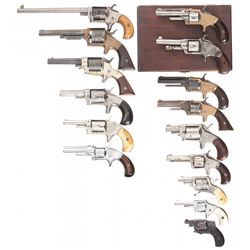 Fifteen Antique Revolvers