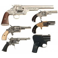 Five Handguns and One Toy Gun