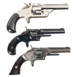 Three Antique Smith & Wesson Revolvers