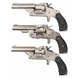 Three Antique Smith & Wesson Revolvers