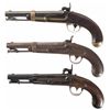 Image 2 : Collector's Lot of Three Percussion Converted U.S. Martial Pistols