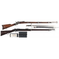 Two Antique Single Shot Military Rifles