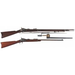 Two Springfield Armory Trapdoor Rifles