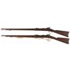 Image 2 : Two U.S. Springfield Trapdoor Rifles with Bayonets