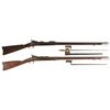 Image 1 : Two U.S. Springfield Trapdoor Rifles with Bayonets