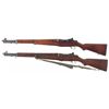 Image 2 : Two U.S. Military M1 Garand Semi-Automatic Rifles with Bayonets