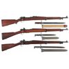 Image 1 : Three U.S. Military Bolt Action Rifles with Bayonets