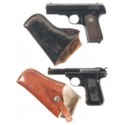 Collector's Lot of Two Semi-Automatic Pistols with Holsters