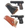 Image 1 : Collector's Lot of Two Semi-Automatic Pistols with Holsters