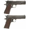 Image 2 : Two Colt 1911 Semi-Automatic Pistols with Holsters