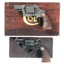 Two Colt Double Action Revolvers with Boxes