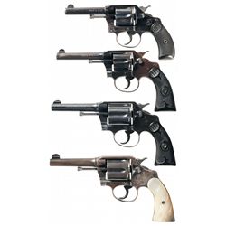 Four Colt Double Action Revolvers