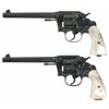 Image 1 : Two Engraved, Pearl Handled Colt New Service Double Action Revolvers