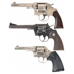 Three Colt Double Action Revolvers