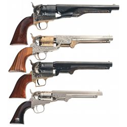 Four Reproduction Percussion Revolvers