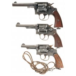 Three U.S. Double Action Revolvers