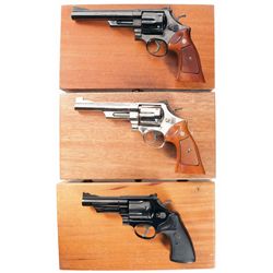 Collector's Lot of Three Cased Smith & Wesson Double Action Revolvers